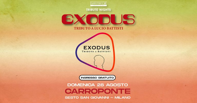 Exodus tributo a Lucio Battisti domenica 28 agosto Carroponte Sesto San Giovanni Milano