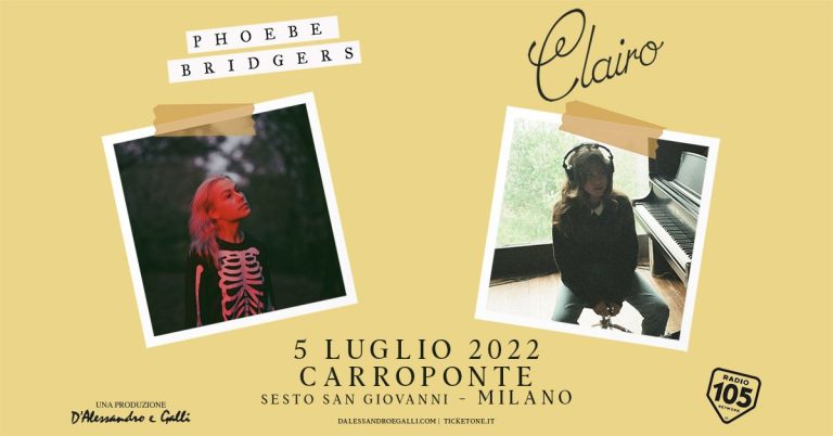 PHOEBE BRIDGERS CLAIRO 5 luglio 2022 carroponte Sesto San Giovanni (MI)