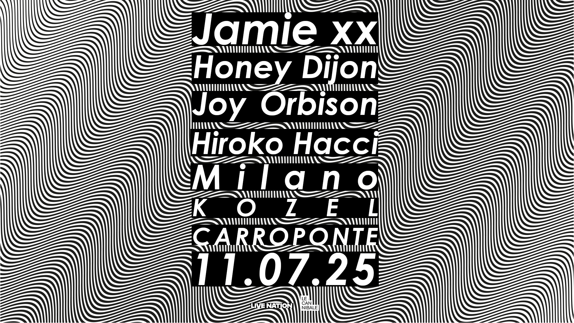 jamie xx 11 luglio kozel carroponte Sesto San Giovanni milano
